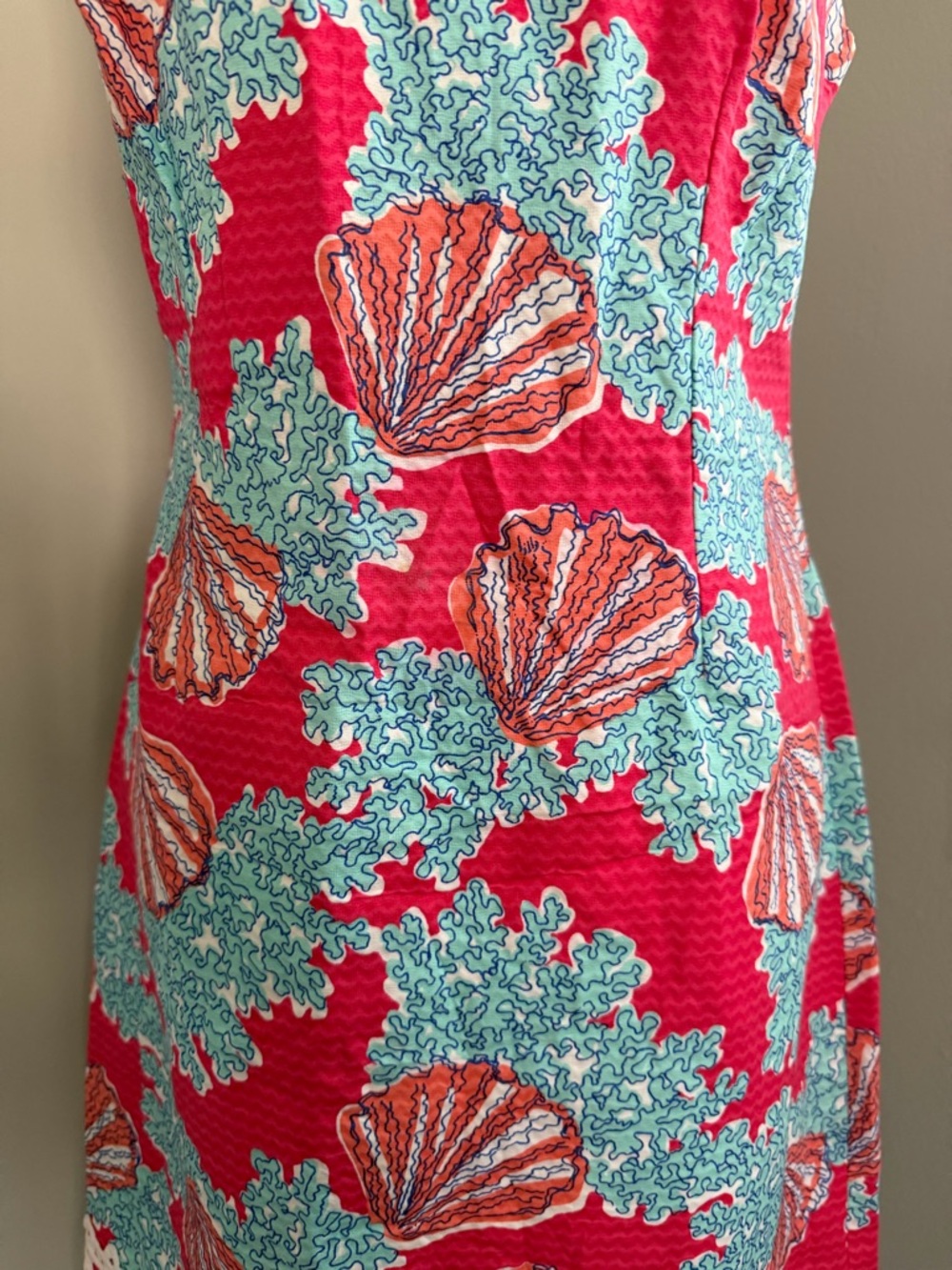 Lilly Pulitzer Pink & Aqua Tie-Dye Shift Dress - Picture 6 of 8
